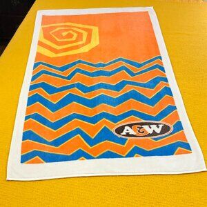 Vintage 90s A&W Advertising Promo Bath Towel 31"x55" -SINGLE (1C) - All Cotton